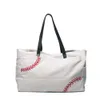 حقيبة بيوك الجيوب الجانبية الكلاسيكية حقيبة كبيرة من أكياس السفر اللينة سعة Softball Canvas محفظة التسوق Tote DOM1477