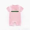 Zomer peuter baby baby jongen ontwerpers kleding Pasgeboren Rompertjes Katoenen Pyjama met korte mouwen 0-18 Maanden kinderen meisje Jumpsuits