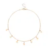 Gold Farbe Stern Anhänger Halskette Mode Weibliche Choker Halsketten Party frauen Einfache Damen Pentagon-Stern Schmuck Geschenke