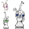 Hookahs Bent Neck RecyclerガラスビーカーボッツウォーターパイプオイルDAB DabberリグPipes