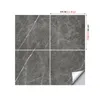 Väggklistermärken 4st grå kreativ marmor Vattentät förtjockat kök oljebeständig pvc tapeter badrum icke-slip kakel klistermärke