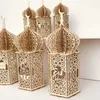 Wooden Eid Desktop Decoration Mubarak Muslim Wood Crafts Warm Lights Lantern Ornaments For Eid Muslim Islam Ramadan Party 210610245t