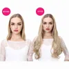 SARLA U Part Clip in Hair Extension Clip-on Natural Thick False Fake Synthetic Blonde Long Straight Hairpieces 16 20 24 inch 220208