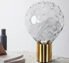 Nordic Creative Water Ripple Glass Bulb Led Table Lamp Gu10 For Office Study Modern Design Reading Desk Light Fixture Home Deco