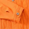 Men's Jackets Spring Autumn Trend Denim Men Jacket Male Korean Orange Casual Handsome Outerwear Coats Tops