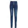 Женские джинсы скинни высокая талия мода тонкий джинсовые длинные брюки карандаш женщина Camisa Feminina Lady жирные брюки плюс размер 36 210809
