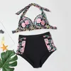 Costume da bagno donna a due pezzi Bikini Stampa Paisley Separa Costumi da bagno donna a vita alta Costumi da bagno S -XXXL