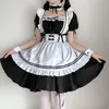 Svart söt söt lolita piga kostymer servitör tjejer kvinnor härlig sexig cosplay kostym animation visa japanska outfit klänning kläder mini pinafore plus storlek s-2xl