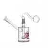 mini brûleur à mazout en verre Bong plate-forme pétrolière Dab de Dunkin avec recycleur de filtre à matrice perc narguilés mini bécher Bongs avec tuyau de brûleur à mazout en verre de 14 mm