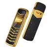 Luxury Unlocked Signature 8800 Metal Body Mobiltelefon Mini Dual Sim Card GSM Quad Band Mp3 FM Camera billig mobiltelefon Case9835899