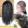 Peluca con ondas al agua, pelucas de cabello humano con frente de encaje rizado corto para mujeres negras, peluca brasileña Frontal larga y profunda, peluca húmeda y ondulada Hd Full 123