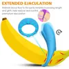 NXY Cockrings Cock Ring Vibrator Clitoris Stimulator Vibration Shark Silicone Penis Sex Toy for Couples and Men Longer Lasting Erections 1123