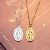 Hänge halsband 2021 högkvalitativa mode män kvinnor guld sliver katolska jungfru mary halsband smycken gåvor