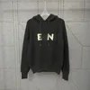 21 Tidig höst Ny + Broderad Brev Hooded Pullover Sweater Couple Tricolor