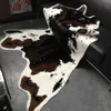 Grande tamanho 170x220cm vaca leopardo texugo zebraprinticted couro faux pele de pele de pele antiderrapante tapete tapete para sala de estar 210928
