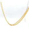 24 k Solid Yellow Fine Gold Filled Stamped Curb Necklace Cuban Chain Link 600 mm Long 4mm262S