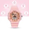 Watches For Women SMAEL Waterproof Back Light LED Clock Alarm Stopwatch Ladies Wristwatches Gift 8037 Luxury 210616