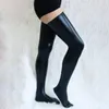 Chaussettes pour hommes 1 paire Excellente pratique sur le genou SEXY SKIN STIRS FAUx Cuir Bas pour femme