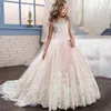 Girl's Dresses Anno Anno Principessa Dress Girls For Formal Party Bambini Long Flower Flower Warry Abbigliamento da sera Prom Ball Gown 6-14T