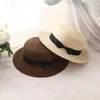 Wide Brim Hats 2021 Depony Summer Beach Straw Hat For Women Large Chapeau Femme Bowknot Cap UV Protection Sun