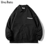 Una Reta Baseball Jacket Män Single-breasted Hip Hop Women Jacket Coat Streetwear Casual Plus Storleks vår 210909