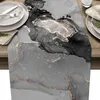 Marble Texture Ink Black And White Table Runner Modern Party Dining Wedding Decor cloth and Placemats 210628