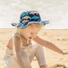 Designer enfants seau chapeaux bébé garçons filles dessin animé impression casquettes séchage rapide chapeau de pêche coton chapeau de soleil respirant été chapeau de plage