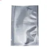 500 pz/lotto Mini Argento Piatto Open Top Foglio di Alluminio Sacchetti di Imballaggio Odore Prova di Vuoto Cibo Tè e Caffè In Polvere di Stoccaggio Pouchhigh quatity
