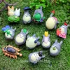 12pcs Studio Ghibli Totoro Mini Resin Action Figures Hayao Miyazaki Miniature Cake Toppers Figurines Dolls Garden Decoration C0220