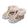 Kış Bebek Erkek Kız Sıcak Patik Polar Polar Kaymaz Yumuşak Sole Pamuk Sneakers Toddler İlk Walker Yüksek Top ayakkabı G1023
