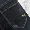 summer Men's Fashion Stretch Slim Short Jeans thin denim shorts blue black Brand menswear 210713