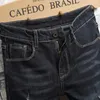 New 2020 Summer Men's Ripped Denim Shorts Fashion Casual Classic Style Brand Regular Fit Short Jeans Male Black Blue C0222