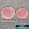 1 st Rose Quartz Skivor Koppmatta Kristall Gem Stone Dryck Underlägg Rosa Crystal Quartz Druzy Geode Smycken Display Tool Decor