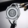 Kadın Bilezik Saatler 2021 Bayanlar İzle Kadınlar Gül Altın Elbise Kol Çelik Kordonlu Saat Kuvars Saat Reloj Mujer H1012