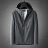 Мужские куртки 2021 роскошный качественный ткань ветрозащитный свежий без железа открытый повседневная куртка тонкий осенний толстовка
