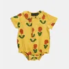 ファッションデザインの赤ちゃん半袖ロンパース夏の男の子と女の子の服210619