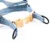 Step In Flax Dog Harnesses and Leashes Set No Pull Easy Fit Adjustable Pet Harness Comfortable solid Harness for Walking or Training Small Medium Large Dogs