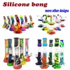 Silicone Bongs Percoladores Percácido de Água de Vidro de Vidro Shisha Hónicoh Bong Tubo Percolador com Tigela Banger Dab Rigs