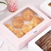 StoBag 10 Stück Backplätzchen-Verpackungsbox mit durchsichtigem Windower, handgefertigte Puffs, Eigelb, knusprig, Geburtstagsparty, Schokolade, Gastgeschenke H1231