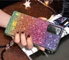 Rainbow Glitter Telefone Casos Diamante Bumper Cobertura Capa Gradient Shiny Protetor para Samsung Galaxy Note20 Ultra S21 S20 PLUS S20FE Note10 S10 A01 A11 A21