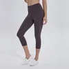 seamless womens yoga leggings suit cropped pants High Waist legging Align Threaded Sports mid calf Raising Hips Gym Wear Elastic Fi