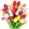 Flores de tulipa artificial Tulipas falsas FLOR PU PU LATEX FLOR PARA FESTO DE FESTIVAL DE FESTIVAL DE NATAL DE CASAMENTO DE CASATE Decoração Presente