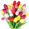 Fleurs de tulipes artificielles, fausses fleurs de tulipes en Latex PU pour la maison, fête de mariage, décoration de Festival de noël, cadeau