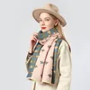 double-sided scarf women Mrs Winter warm cashmere shawl scarf animal bee printing soft thin blanket Holiday gifts257y
