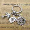 Compass Tag Key Chain, Everywhere, Pendant Travel Key Ring Friendship Best Friend Jewelry Cartoon Lover