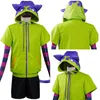 Adult SK8 The Infinity Anime Miya Chinen Cosplay Hooded Zipper Costume Short Hoodie Jacket Tail Gloves Party Outfits SK Suit Y0913