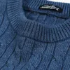 Autumn Winter Cable-Knit Sweater Men Wool Blend Warm Knitwear Classical Pullovers Knit Jumper SJ121220 211008