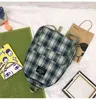 backpack bag Backpack Style Bagfashion Plaid Canva Women Student Teen Girl School Bag Large Capacity Waterproof Travel 220723