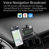 Kit de transmetteur FM voiture Bluetooth 5.0 mains libres QC3.0 USB Type-C Auto Chargeur Aux Radio Adaptateur Bass Sound Music Lecteur MP3