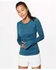 ملابس ملابس المرأة قمصان Tees Thirts Sweatshirt Shirt Long Selevived Sports Yoga T-Shirt سريعة التجفيف باللياقة الجري على الجوارب العرق البارزة الفتيات الركض